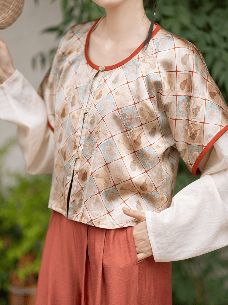 orange banbi shrt women's hanfu clothes - Jianxi Hanfu