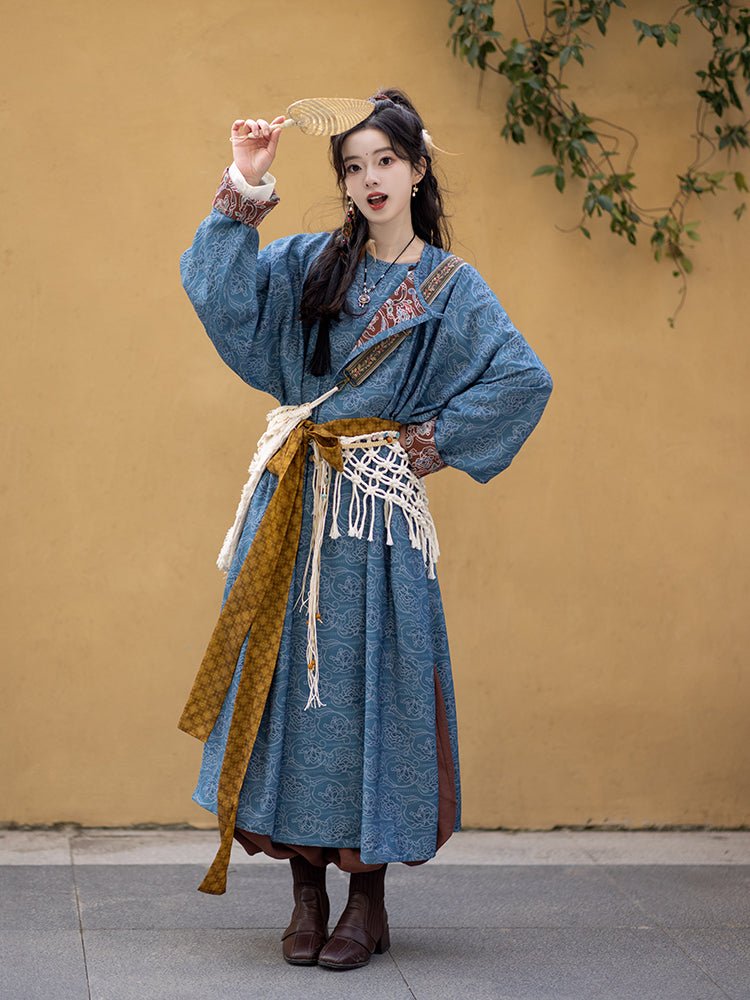 spring/ autumn clothes tang dynasty women's yellow belt - Jianxi Hanfu