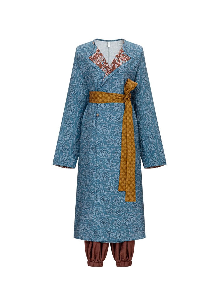 spring/ autumn clothes chinese tang dynasty women's round collar robe - Jianxi Hanfu