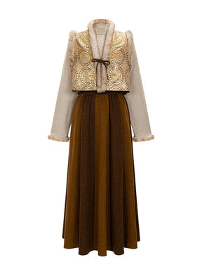 tang dynasty women's winter hanfu ruqun dress - Jianxi Hanfu
