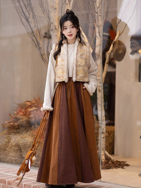 new chinese style women's winter clothes hanfu white shirt - Jianxi Hanfu