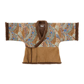 chinese tang dynasty women's brown banbi coat - Jianxi Hanfu
