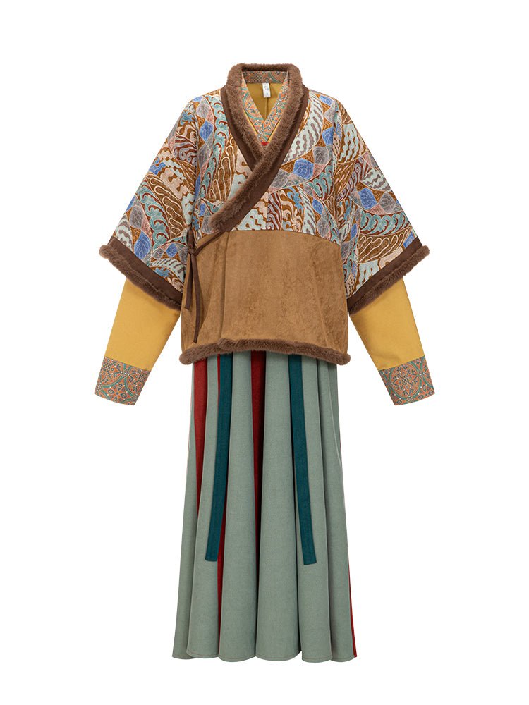 tang dynasty women's hanfu green ruqun dress - Jianxi Hanfu