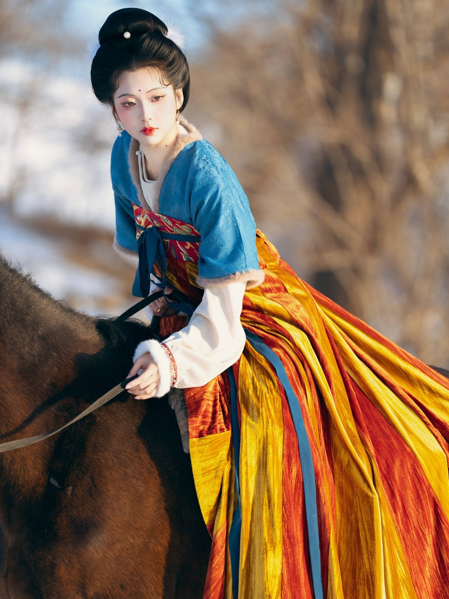 chinese hanfu women's white round collar shirt  - Jianxi Hanfu