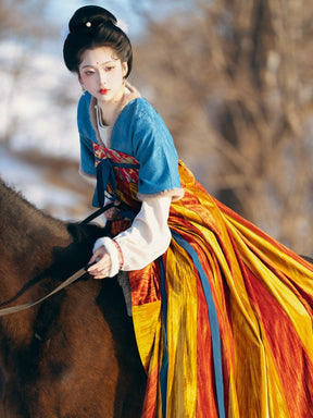 chinese hanfu women's white round collar shirt  - Jianxi Hanfu