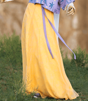 tang dynasty women's yellow ruqun dress poqun hanfu clothes - Jianxi Hanfu