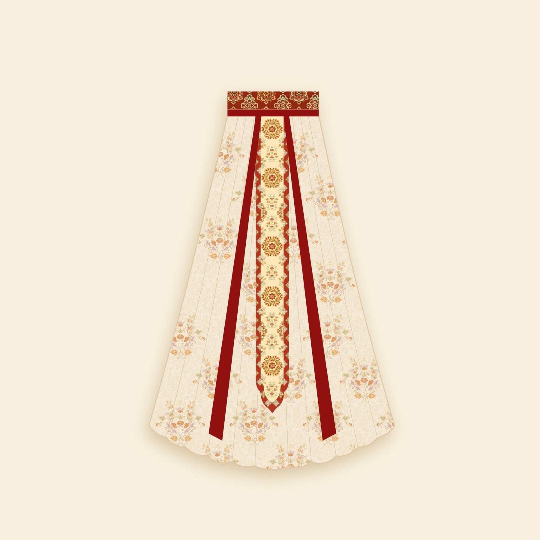 tang dynasty yellow qixiong ruqun dress - Jianxi Hanfu