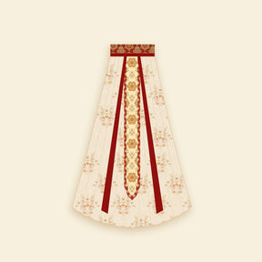 tang dynasty yellow qixiong ruqun dress - Jianxi Hanfu