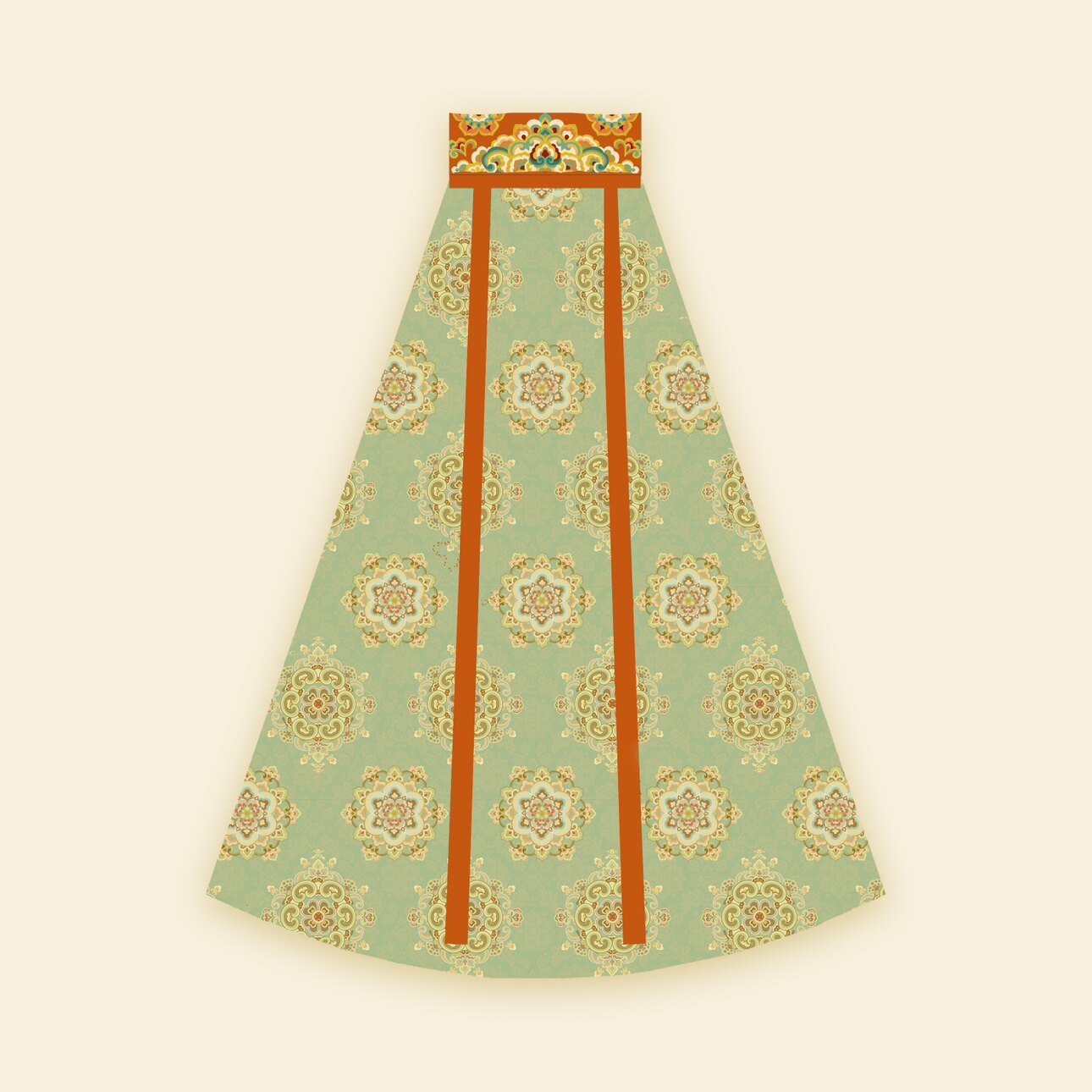 women's plus size hanfu dress green qixiong ruqun - Jianxi Hanfu
