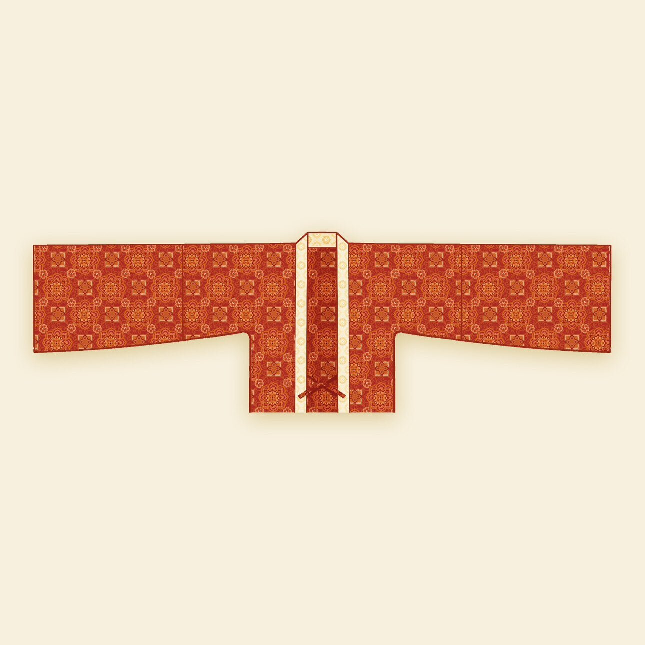women's plus size hanfu clothes red duijin shirt - Jianxi Hanfu
