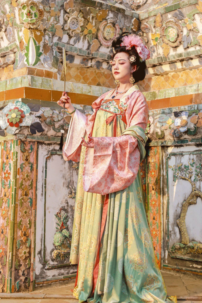 chinese tang dynasty women's plus size hanfu pink shirt - Jianxi Hanfu