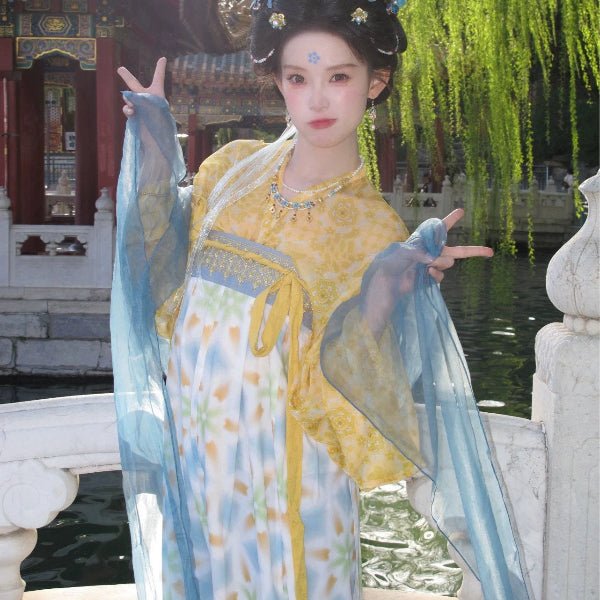 chinese tang dynasty women's plus size hanfu ruqun dress - Jianxi Hanfu