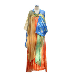 women's plus size hanfu blue duijin shirt  green pibo- Jianxi Hanfu