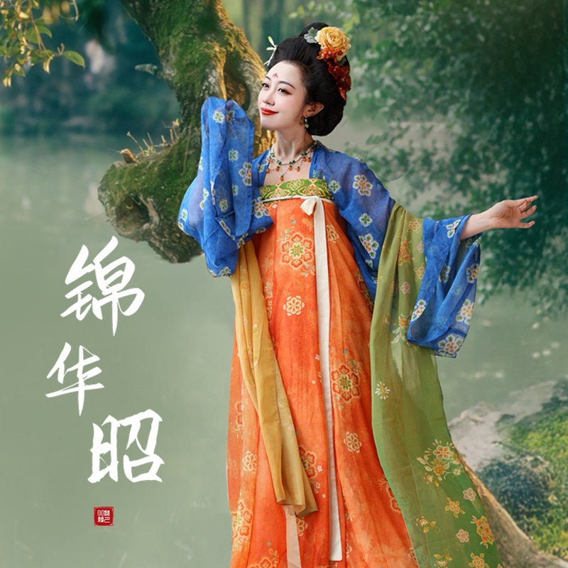 chinese tang dynasty women's plus size hanfu clothes dress - Jianxi Hanfu