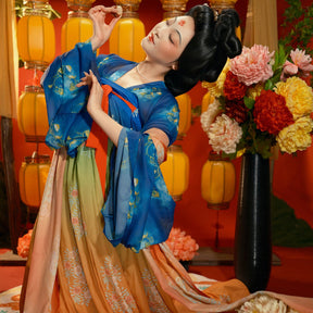 chinese tang dynasty women's plus size hanfu clothes green ruqun dress - Jianxi Hanfu
