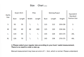 women's plus size clothes tang dynasty hanfu ruqun dress - Jianxi Hanfu