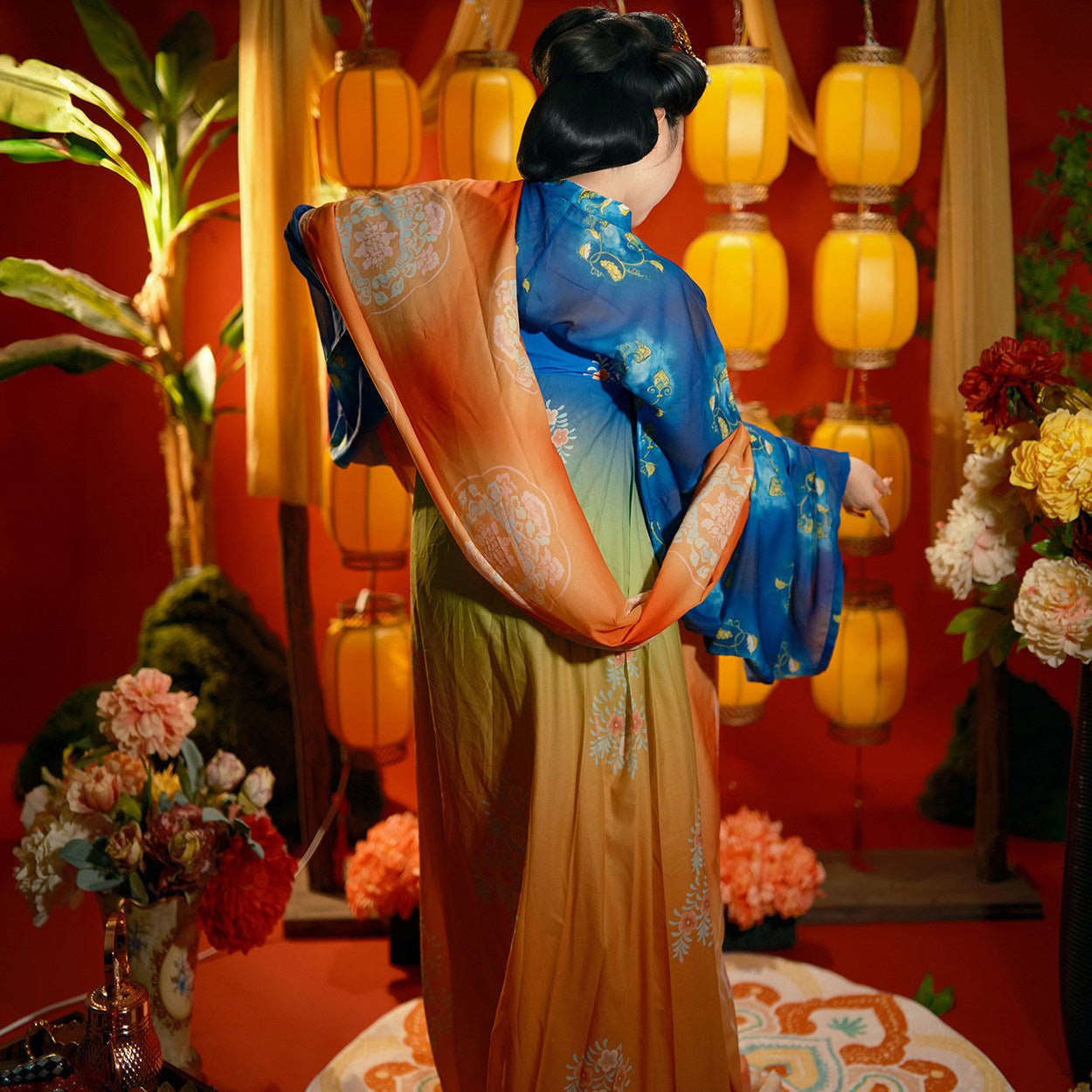 chinese tang dynasty women's plus size hanfu clothes qixiong ruqun - Jianxi Hanfu