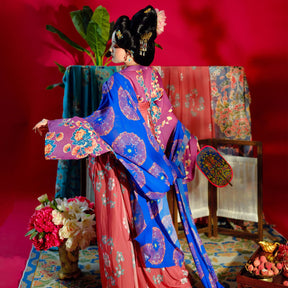 tang dynasty women's plus size hanfu red duijin shirt - Jianxi Hanfu