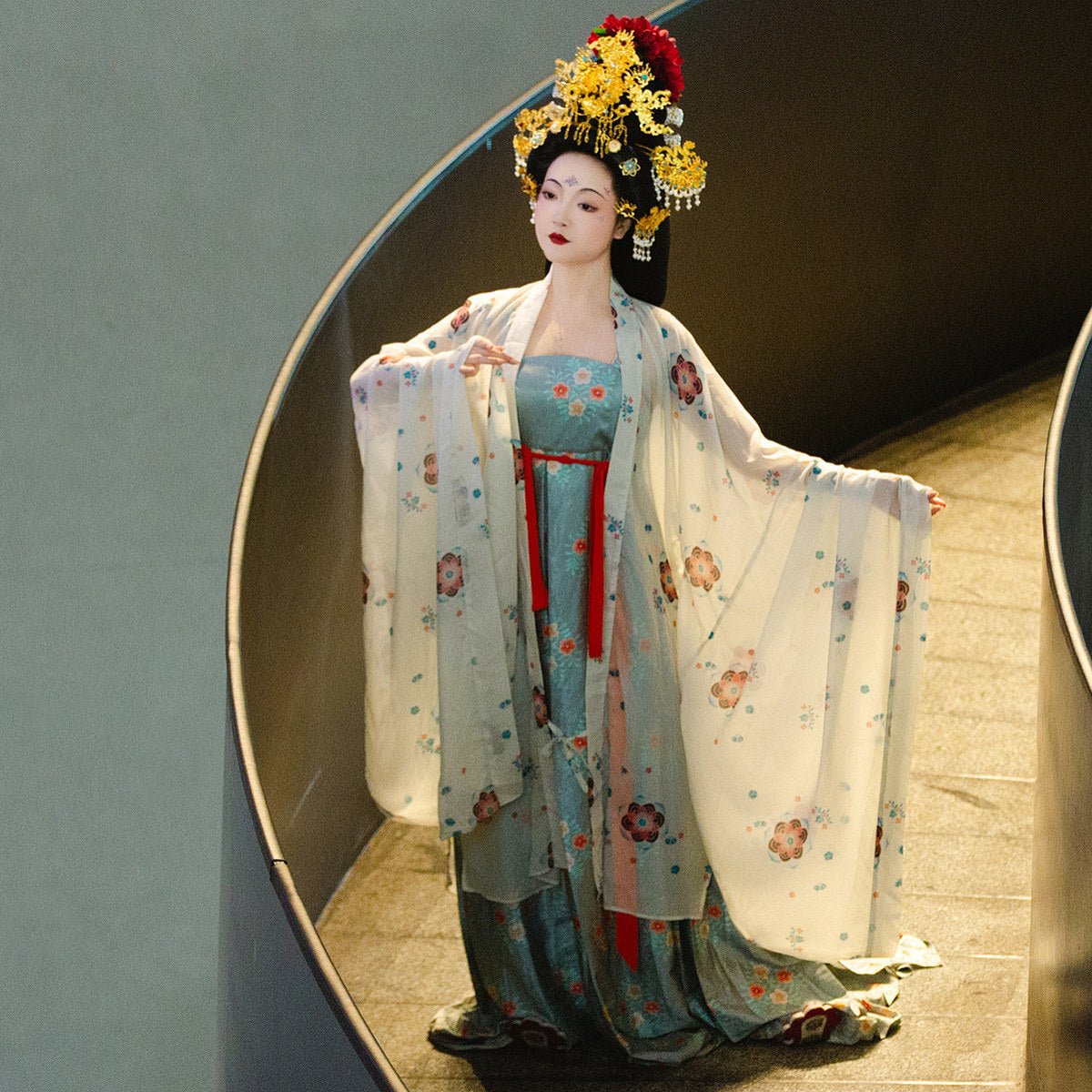 chinese tang dynasty women's plus size hanfu white robe shirt - Jianxi Hanfu