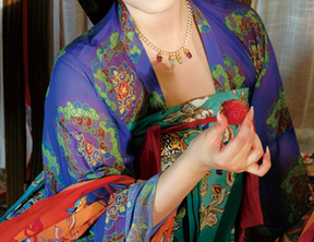 tang dynasty women's Plus Size hanfu blue shirt - Jianxi Hanfu