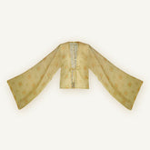 women's plus size hanfu clothes yellow duijin shirt - Jjianxi Hanfu