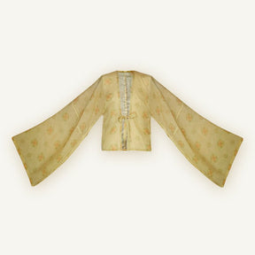women's plus size hanfu clothes yellow duijin shirt - Jjianxi Hanfu