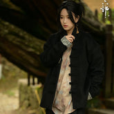 chinese clothes unisex black jacket tang suit - Jianxi Hanfu