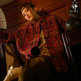 new chinese style spring jaclet red tang suit - Jianxi Hanfu