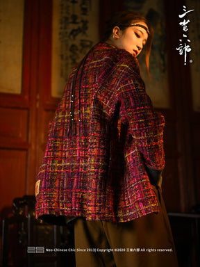 new chinese style spring jaclet women's hanfu red tang suit - Jianxi Hanfu