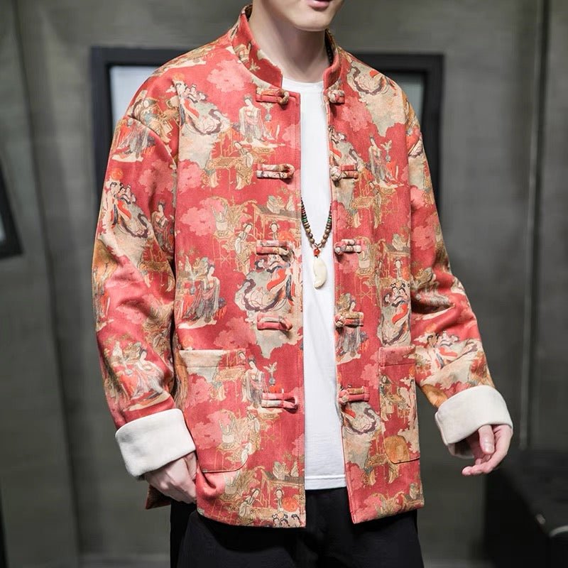 Tang Suit Jacket Buddha Image - Jianxi Hanfu
