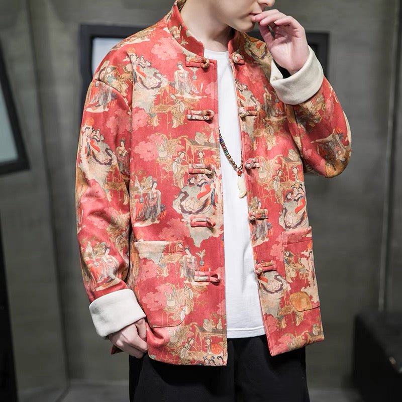 Tang Suit Jacket Buddha Image - Jianxi Hanfu