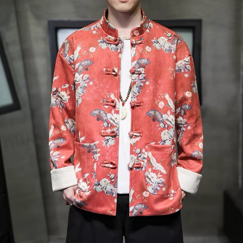 Tang Suit Jacket Crane - Jianxi Hanfu