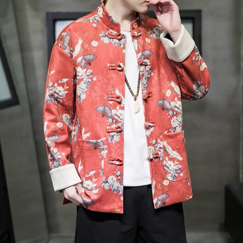 Tang Suit Jacket Crane - Jianxi Hanfu