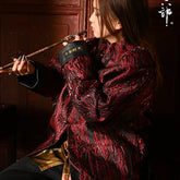 red tang suit jacket men's hanfu clothes - Jianxi Hanfu