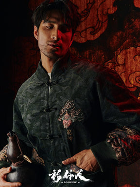 new chinese style men's hanfu jacket - Jianxi Hanfu