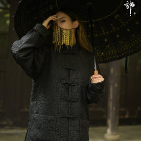 chinese costume men's hanfu black tang suit jacket - Jianxi Hanfu