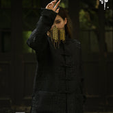 new chinese style men's hanfu black tang suit jacket - Jianxi Hanfu