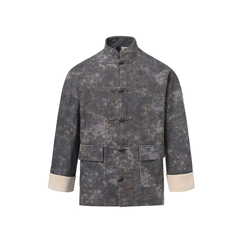 grey tang suit unisex jacket chinese costume - Jianxi Hanfu