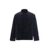 Black tang suit chinese style jacket male hanfu - Jianxi Hanfu