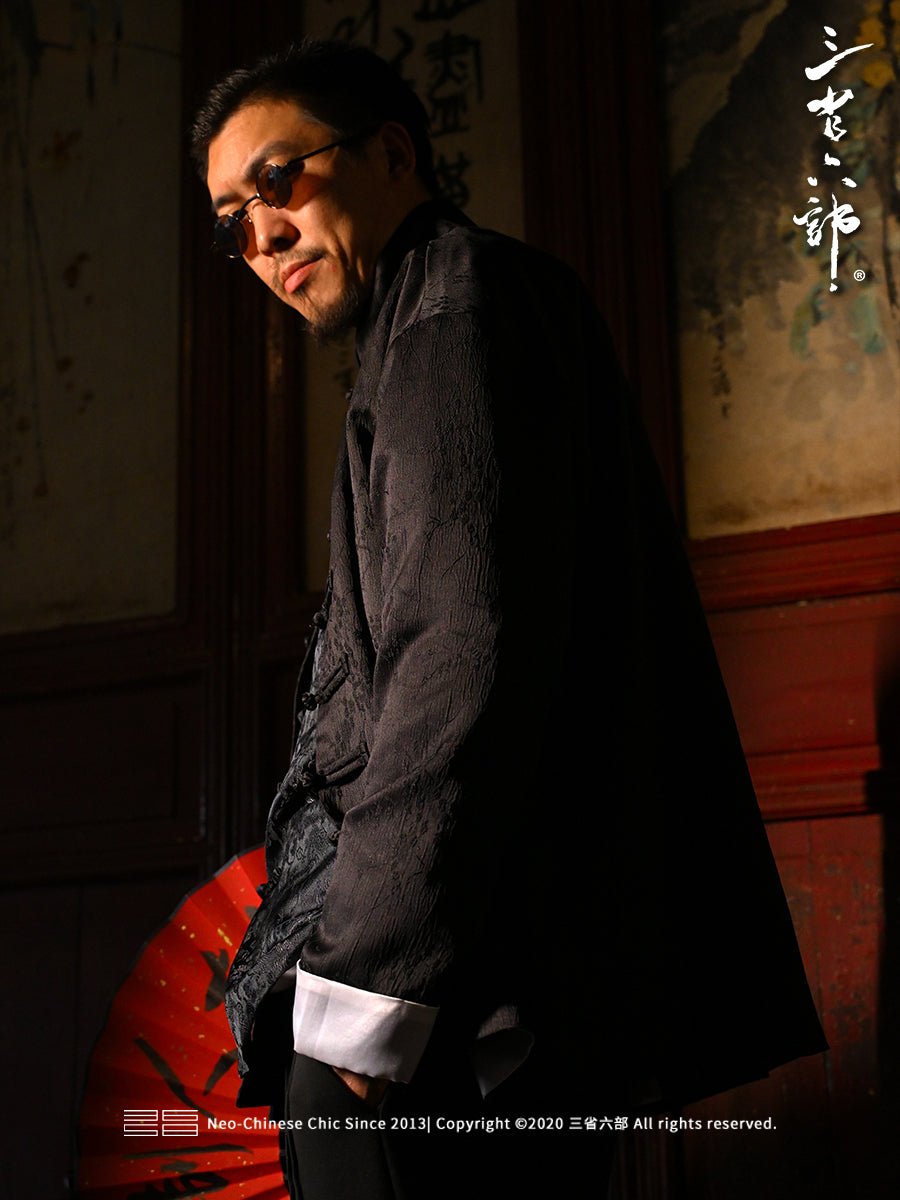 chinese costume men's jacket tang suit - Jianxi Hanfu