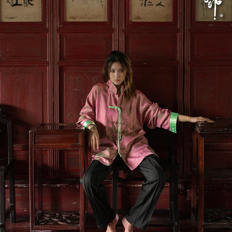 pink jacket new chinese style women's tang suit - Jianxi Hanfu