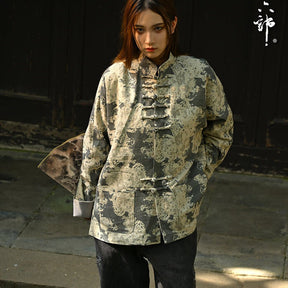 new chinese sttyle grey tang suit kung fu master jacket - Jianxi Hanfu