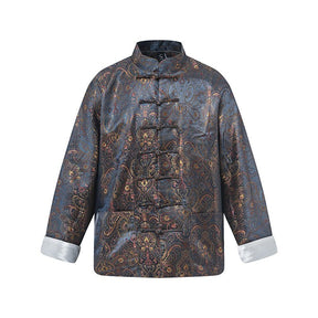 new chinese style men's hanfu black tang suit jaclet - Jianxi Hanfu