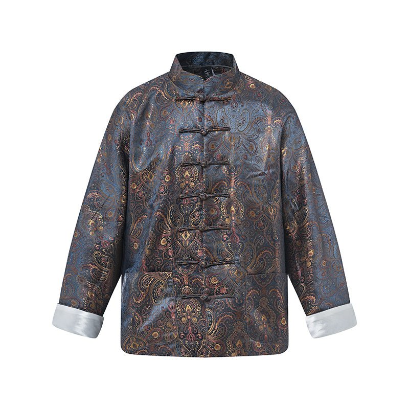 new chinese style men's hanfu black tang suit jaclet - Jianxi Hanfu