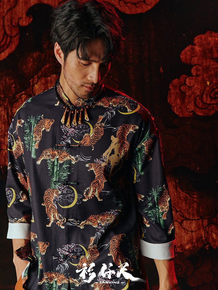 chinese kung fu jacket black tang suit - Jianxi Hanfu