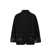 black tang suit new chinese style men's jacket hanfu - Jianxi Hanfu