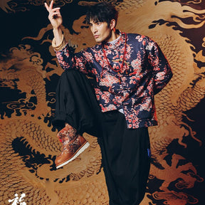 chinese kung fu master blue tang suit jacket - Jianxi Hanfu