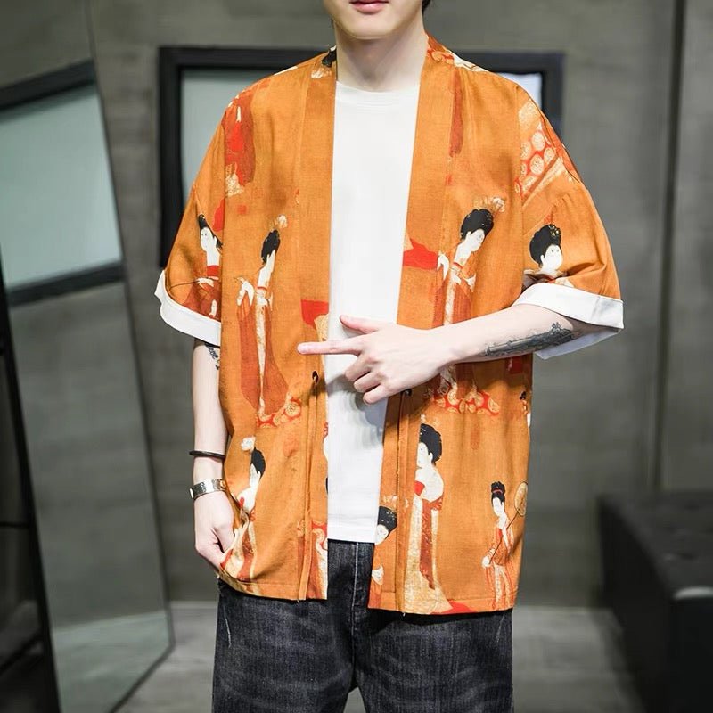 tang suit buddha men's summer clothes-Jianxi Hanfu