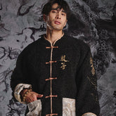 chinese winter clothes black tang suit jacket - Jianxi Hanfu