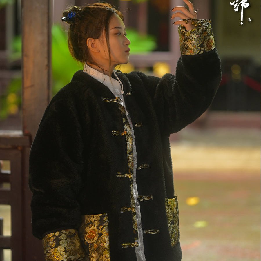 what is a chinese tang suit black jacket - Jianxi Hanfu